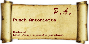 Pusch Antonietta névjegykártya